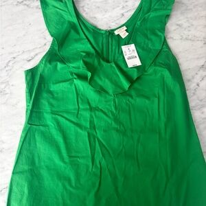 J. Crew Green Sleeveless Blouse